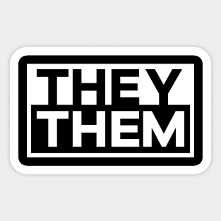 They | Them [white] Sticker